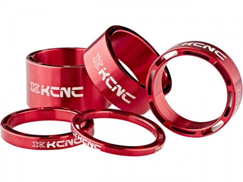 ESPACIADORES DIRECCIÓN KCNC HOLLOW 28.6MM ROJO