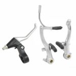 FRENOS V-BRAKE 6PCS C/MANETAS ALUMINIO EN PLATA