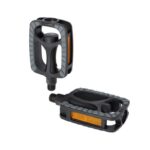 XLC PEDAL UNIVERSAL 9/16" GOMA NEGRO CON REFLECTORES