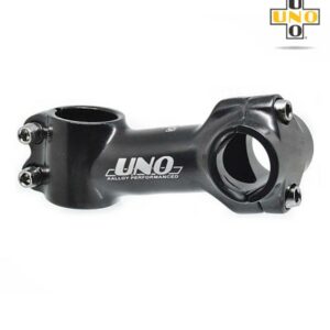 POTENCIA ALUMINIO "UNO" EXT.75MM 28.6MM MANILLAR 25.4MM NEGRO