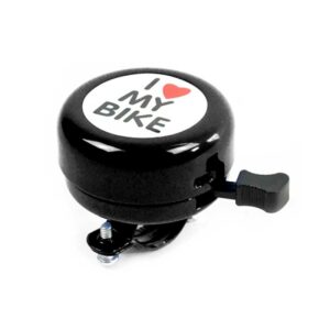 TIMBRE METALICO,RIM-RIM, NEGRO "I LOVE MY BIKE"
